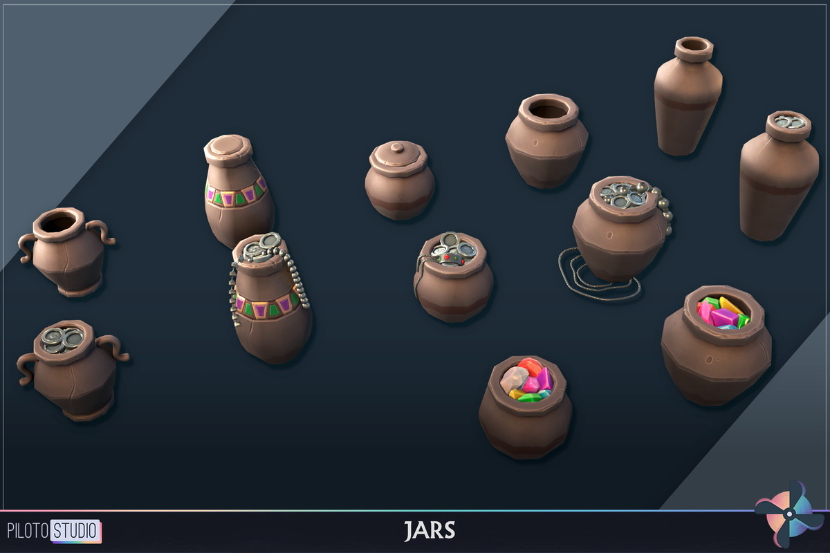 Stylized Treasures Megapack - Chests, Crystals, Gold, Silver, Copper