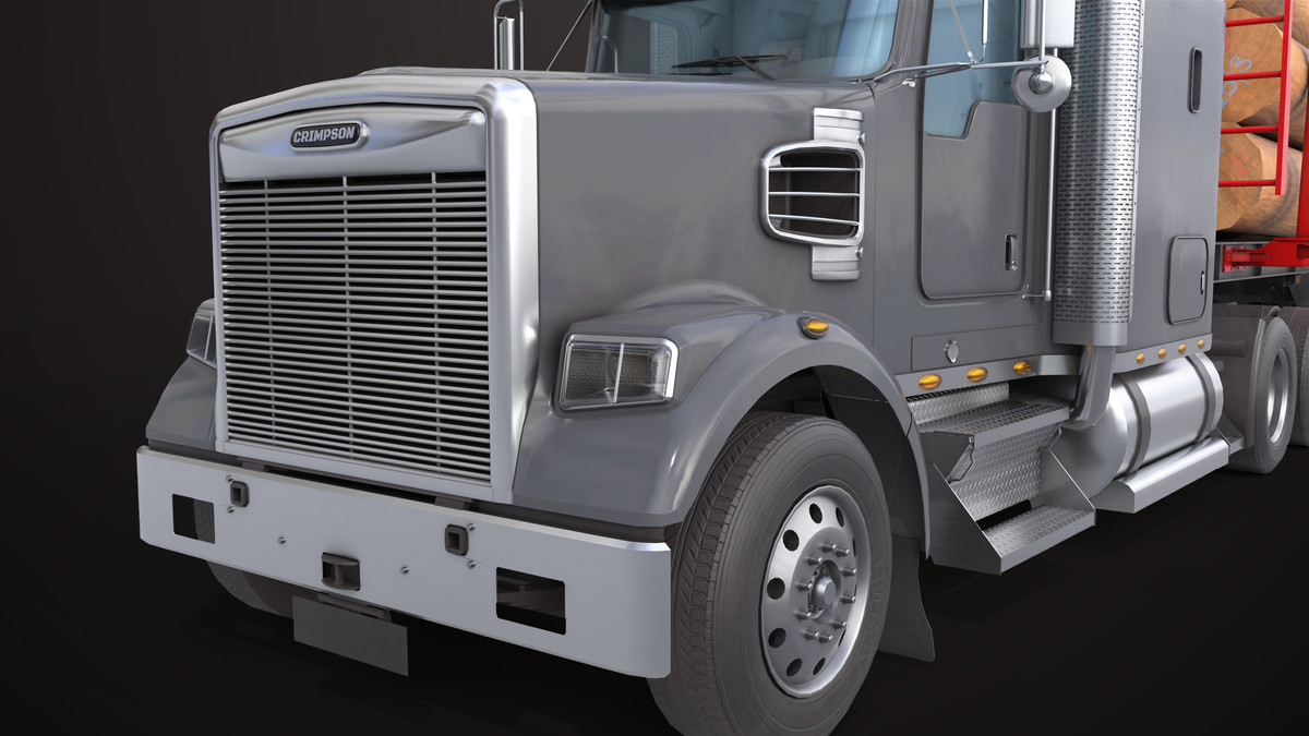 Truck 07 Log Trailer Collection URP HDRP Textures