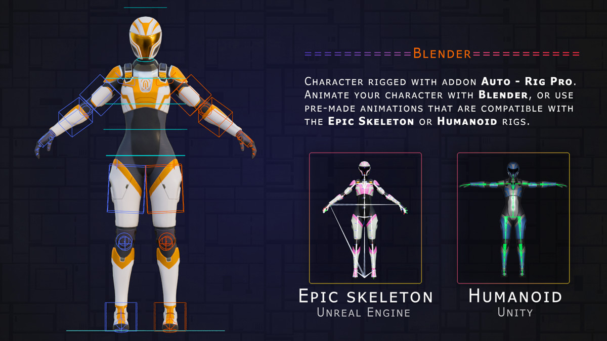 Futuristic team | Sci-Fi character pack