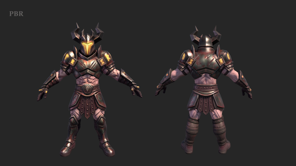 Stylized Infernal Warrior - Humanoid Low Poly