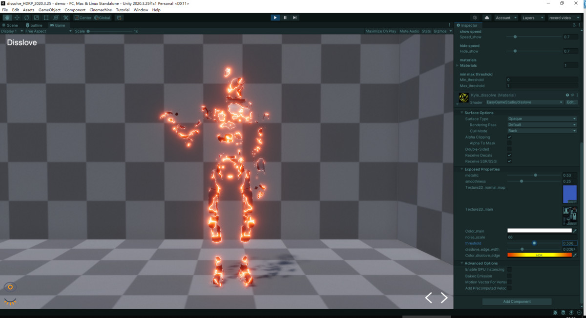 Dissolve Shader - HDRP