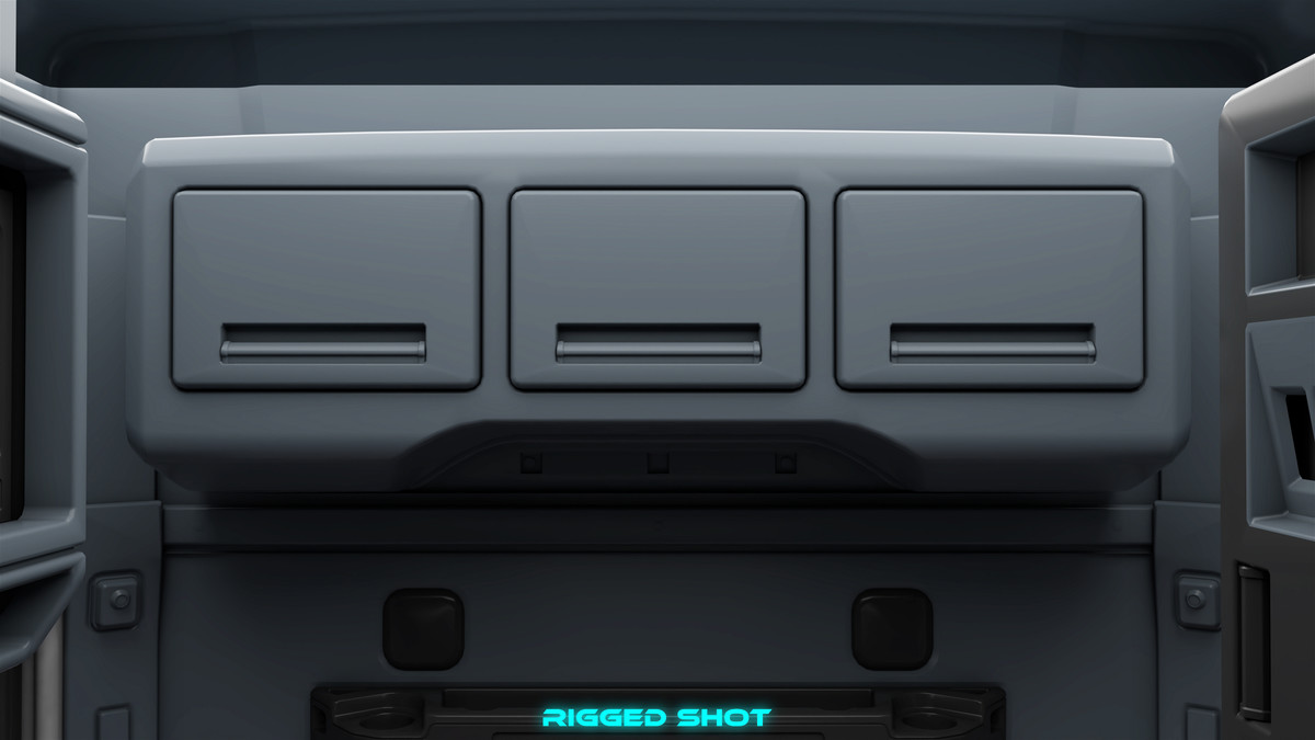 Heavy Truck Chassis 05 White Interior URP HDRP Textures