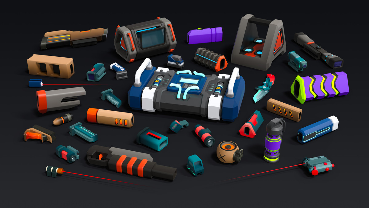 Sci-Fi Weapons Mini - Low Poly Asset Pack