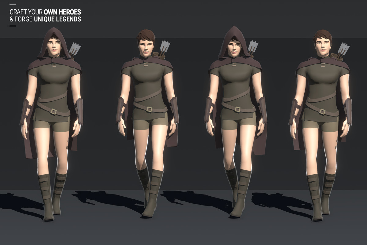 Polyquest Heroes: Warrior I Huntress