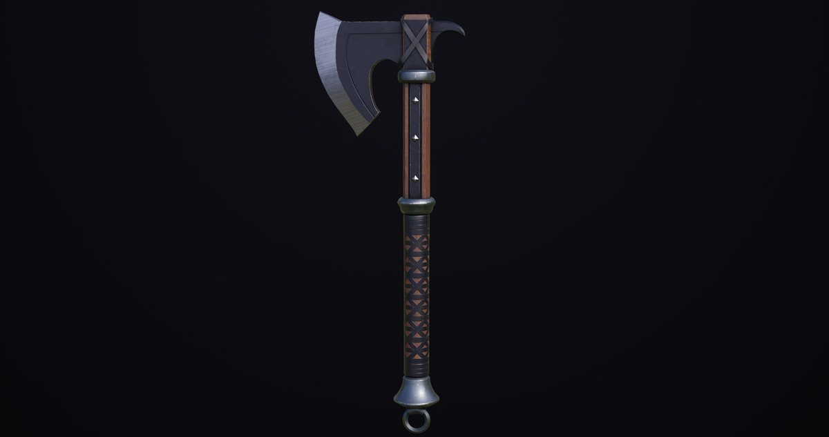Battle Axe 14 Blue URP HDRP Textures