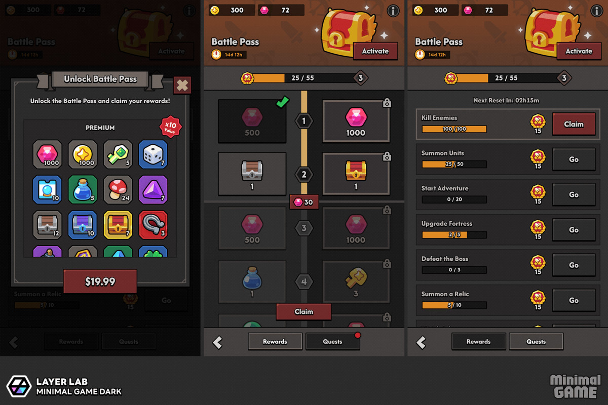 GUI Pro - Minimal Game Dark