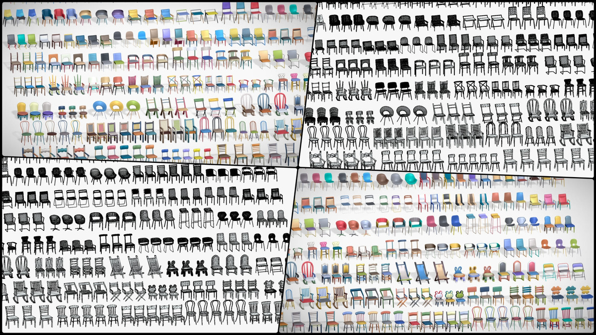 540 Chairs Pack 1 - Lowpoly Midpoly Furniture Collection for Games & Interiors