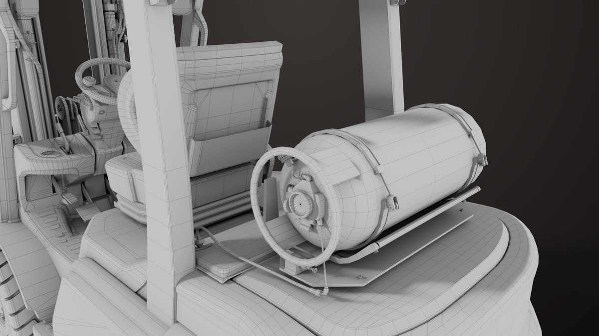 Forklift Truck 02 Old Dusty URP HDRP Textures