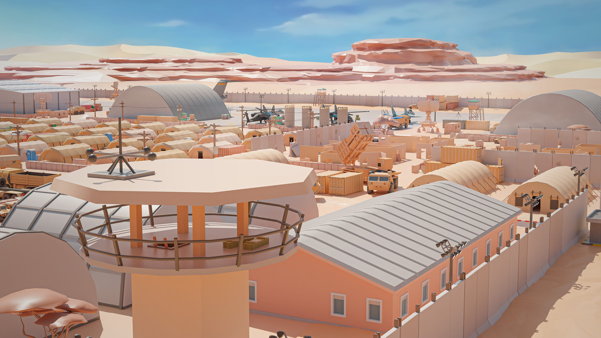 Military Desert - Low Poly 3D Models Pack