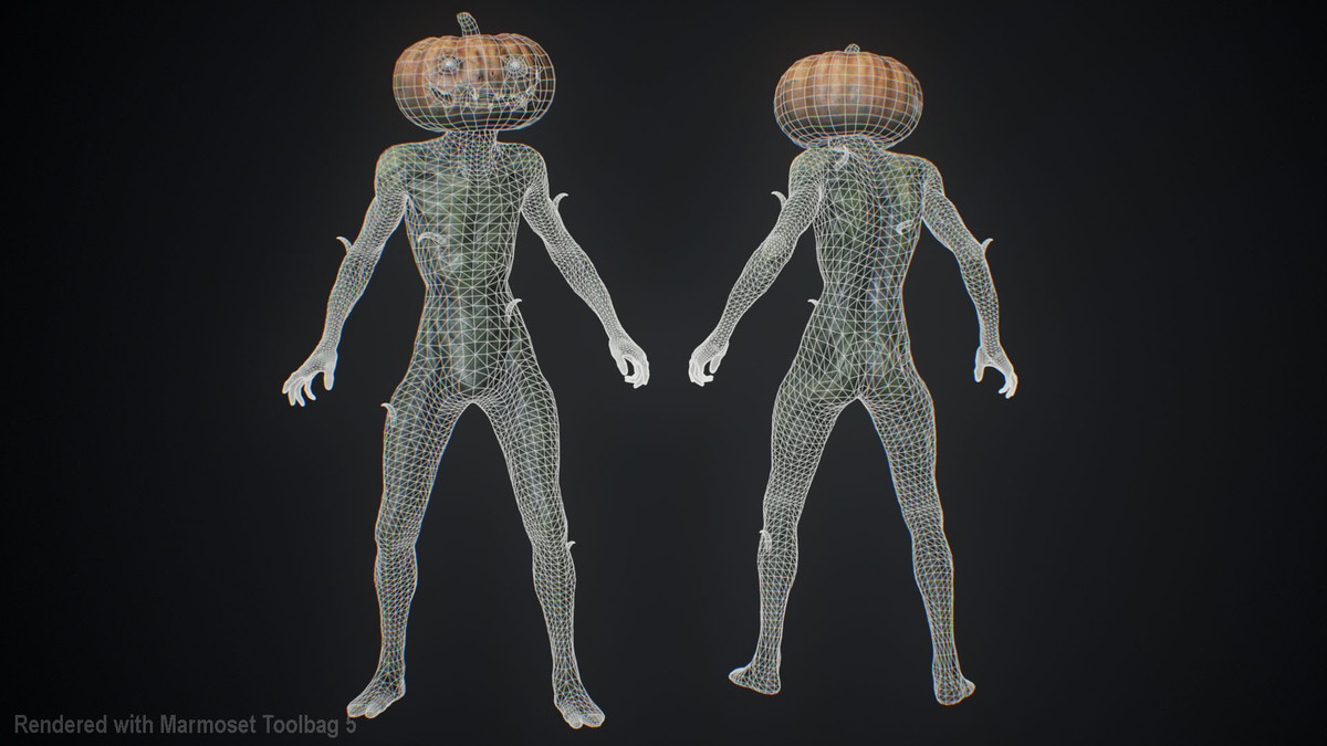 Halloween Pumpkin Character