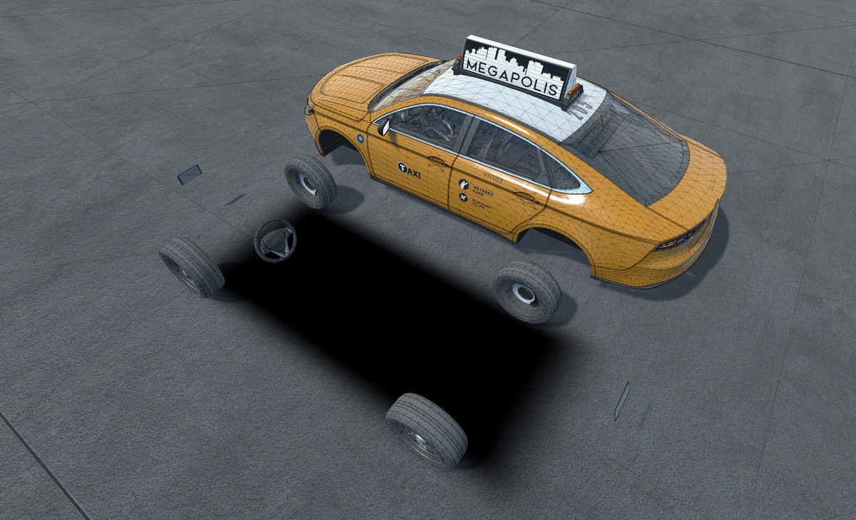 Generic taxi sedan