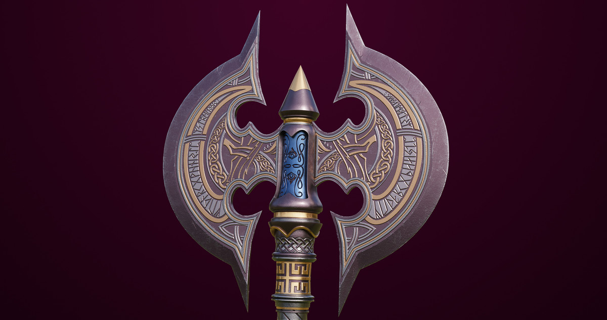 6 Battle Axes Collection 02 URP HDRP Textures