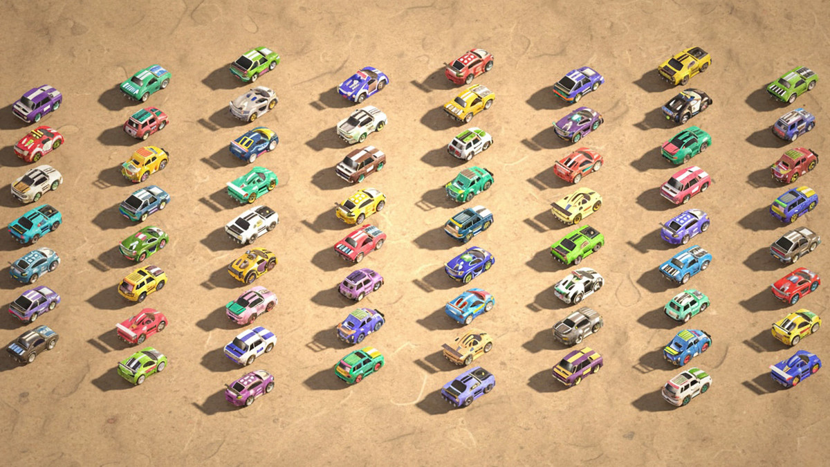 Tiny Sports Car Pack - 66 Low Poly Cute Toon Style Mini Racing Cars Chibi Style