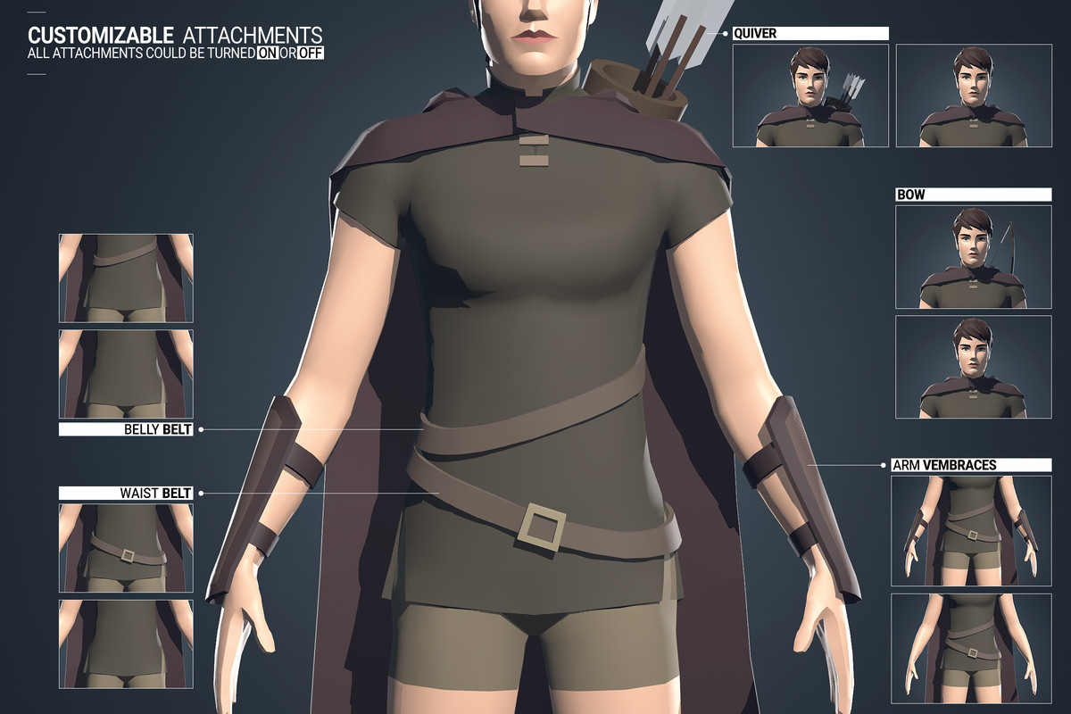 Polyquest Heroes: Warrior I Huntress