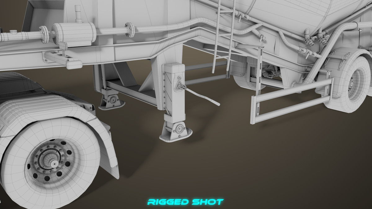 Chassis 06 Cement Trailer 01 Yellow