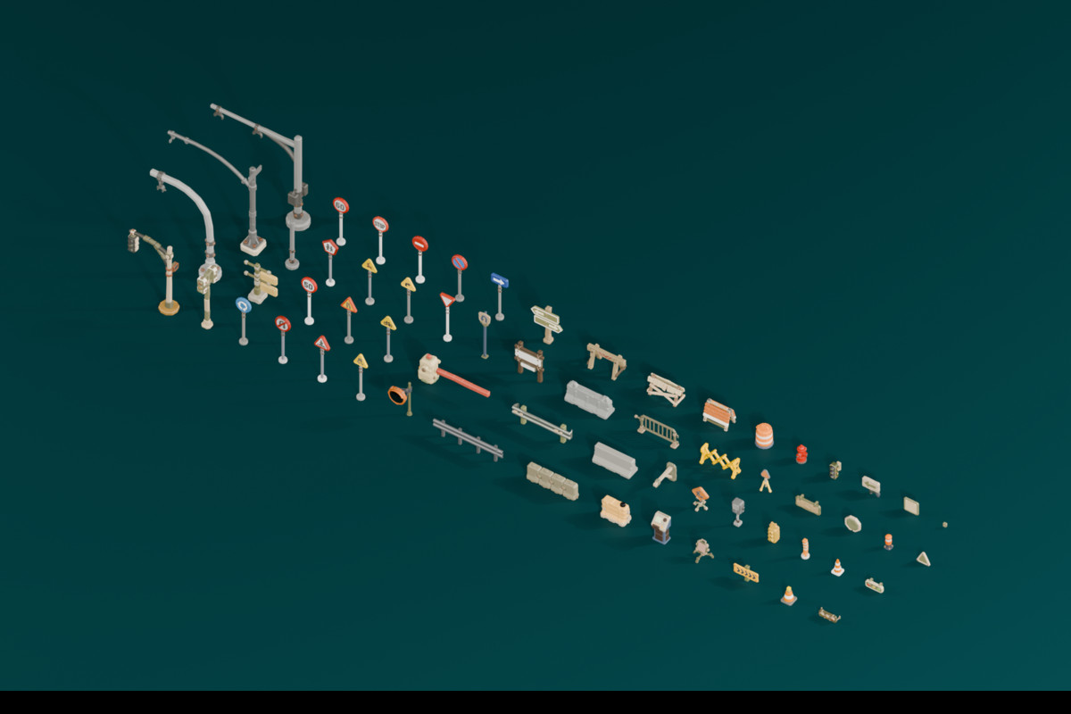 Stylized Traffic & Roadside Props