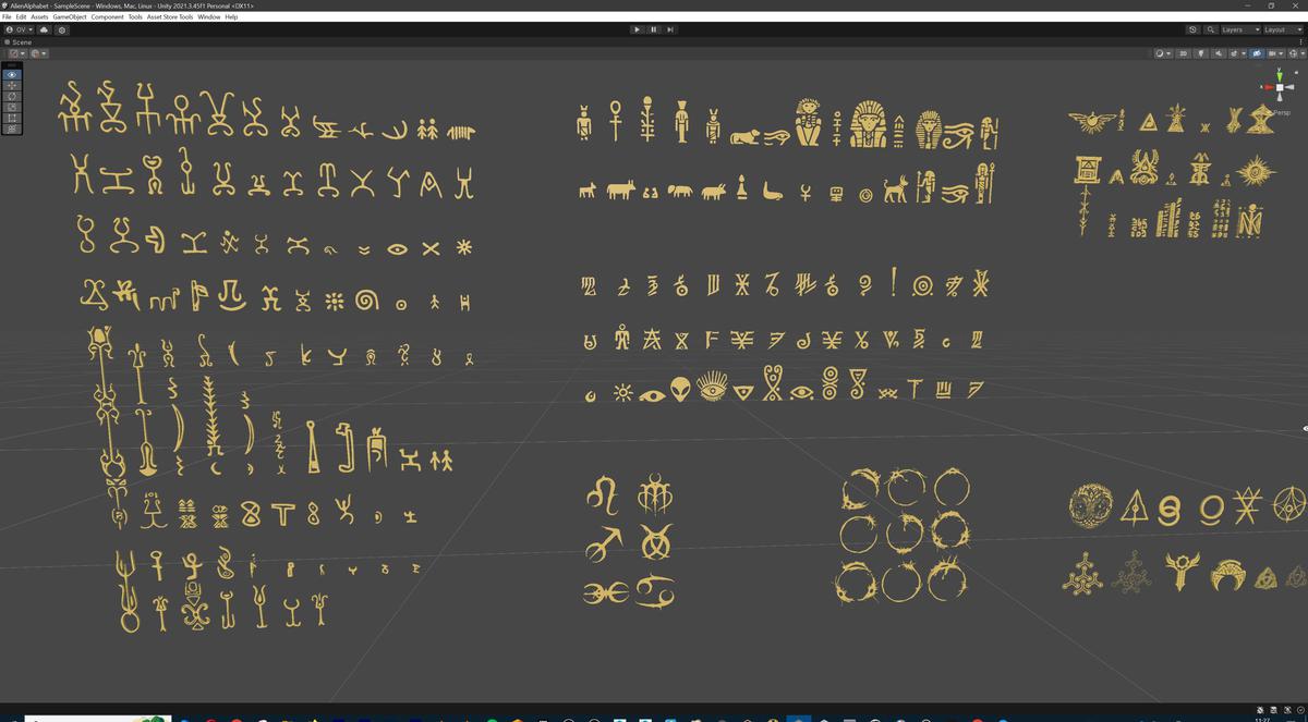 Alien Character Megapack with Unique Alphabet (500+ letters)