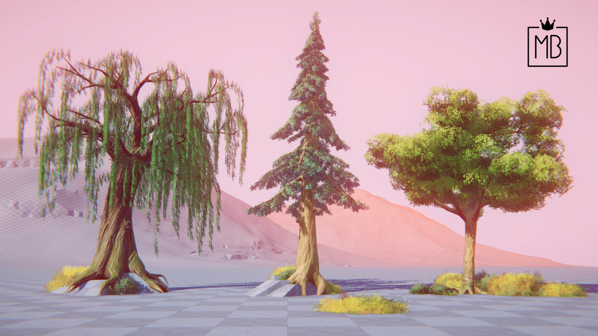 Stylized Fluffy Trees HQ Pack