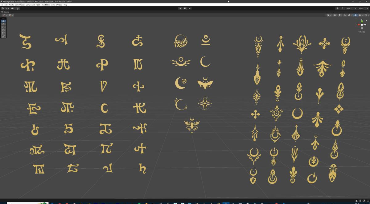 Alien Character Megapack with Unique Alphabet (500+ letters)