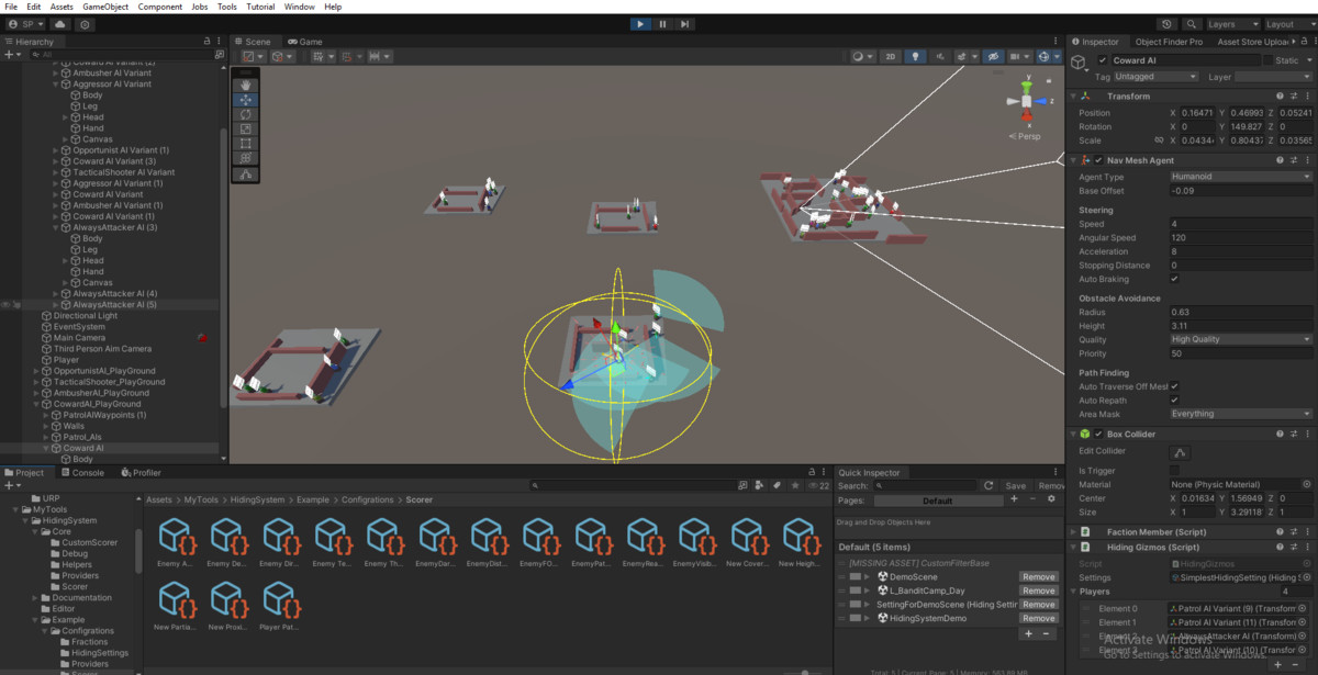 Tactical Cover & Retreat AI System