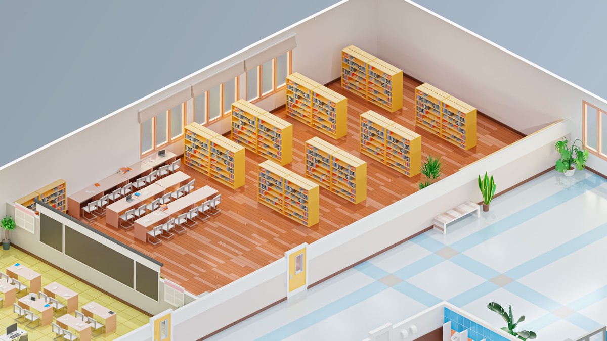 School - Low Poly 3D Models Pack