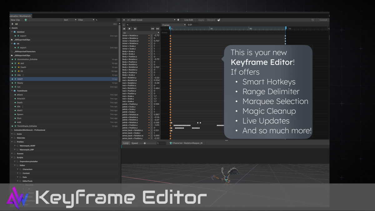 Animation Works – Edit, Organize & Preview Animations