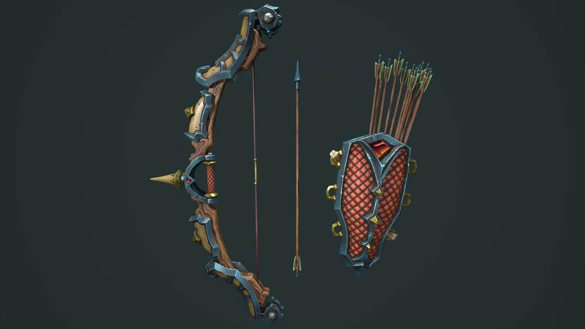 Knight Bow Quiver Arrow