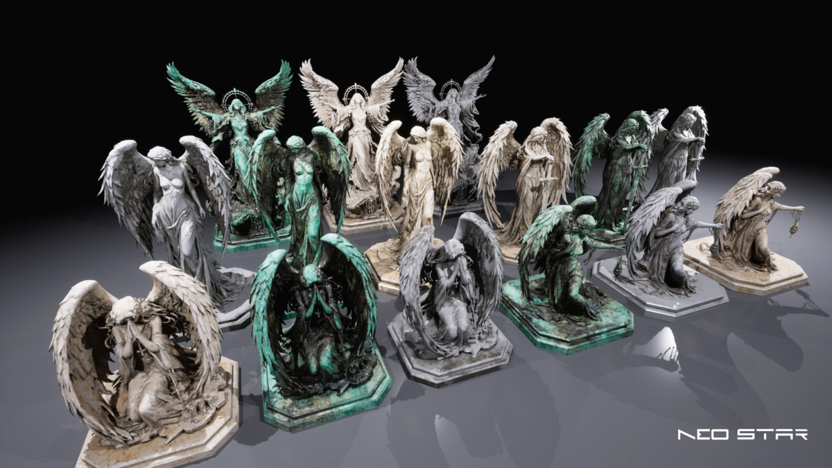 Angel Statues Pack