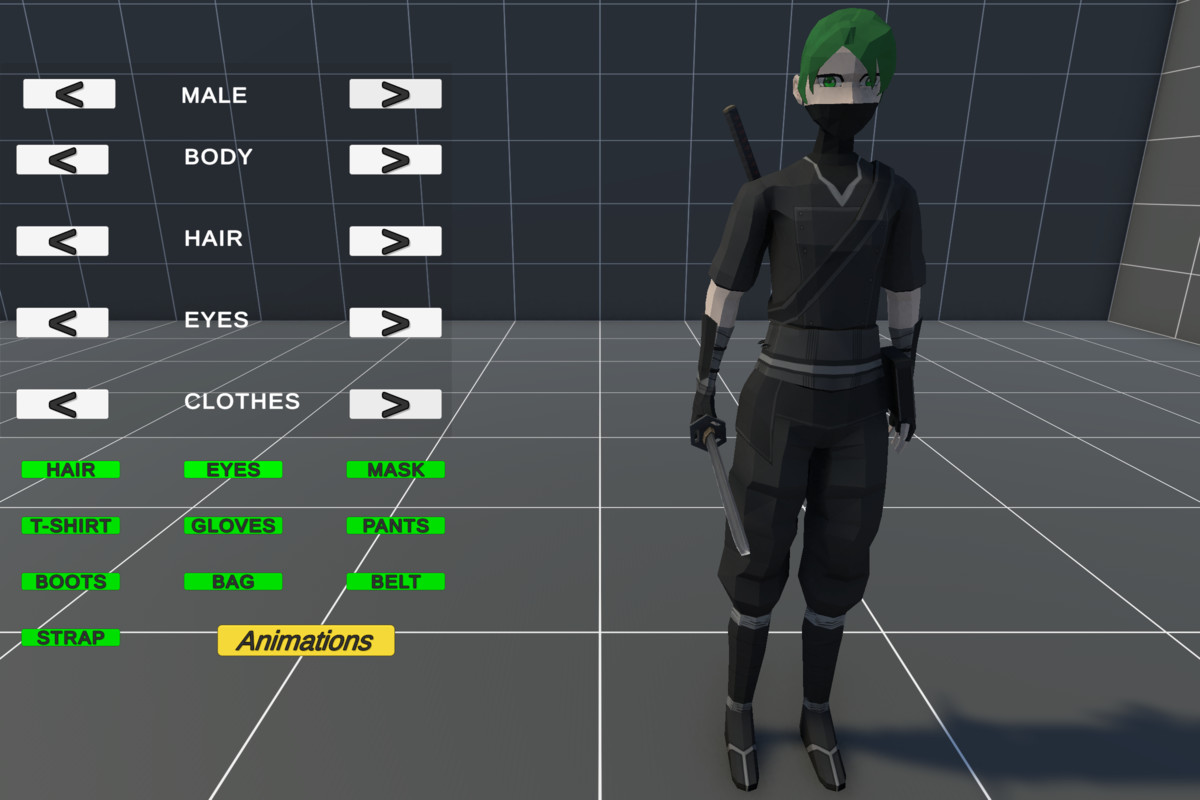 Stylized Ninjas Pack - Animated Characters (Male & Female)