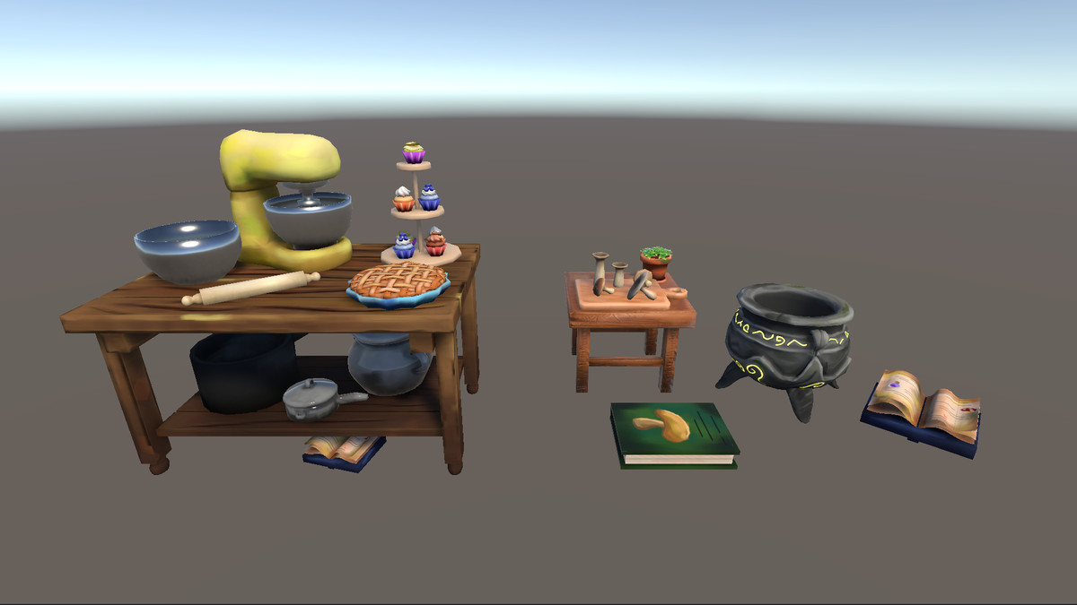 Stylized Hand-Painted Cozy Kitchen Props