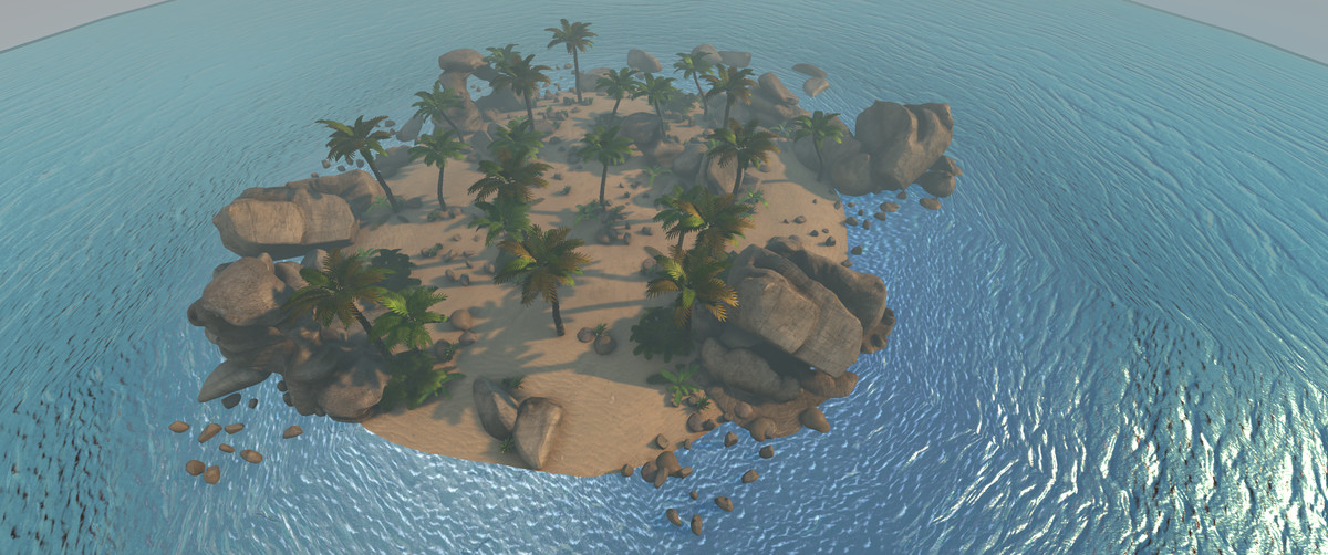 Realistic Beachfront Nature Island 4 Asset Package