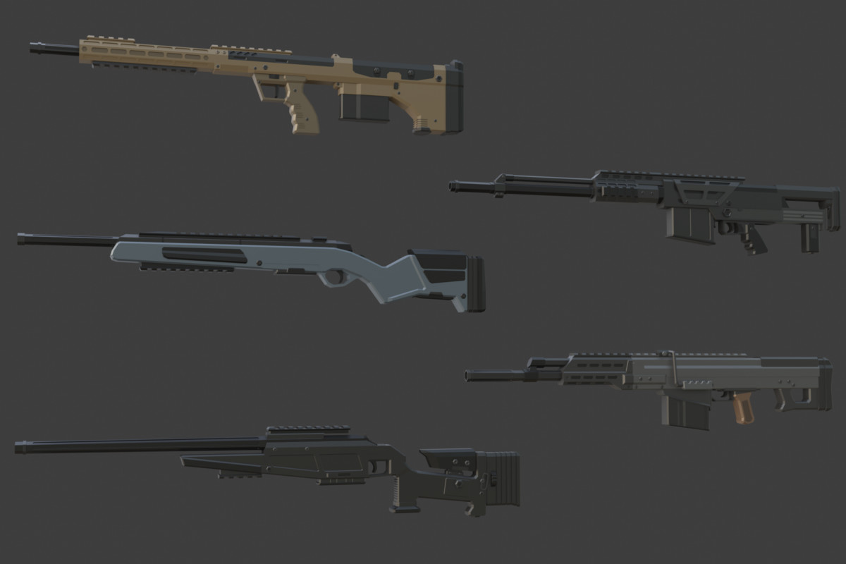 Low Poly Weapon Bundle Pack 3