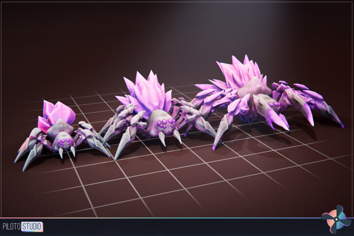 Spider Crystal - 3 Characters + Animations