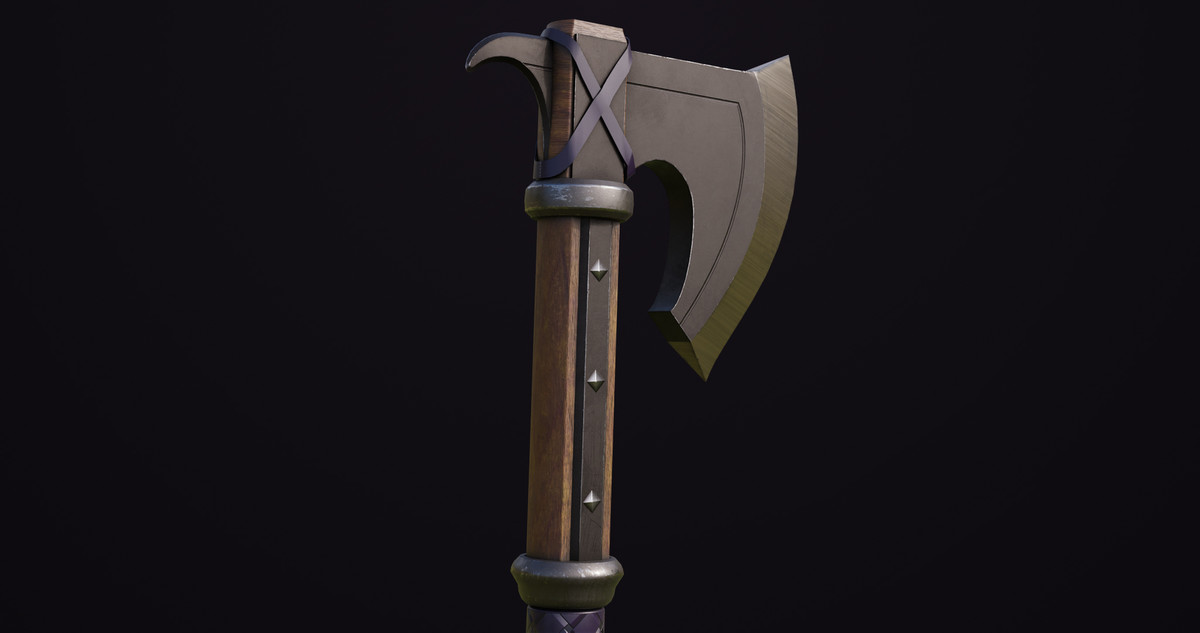 Battle Axe 14 Violet URP HDRP Textures