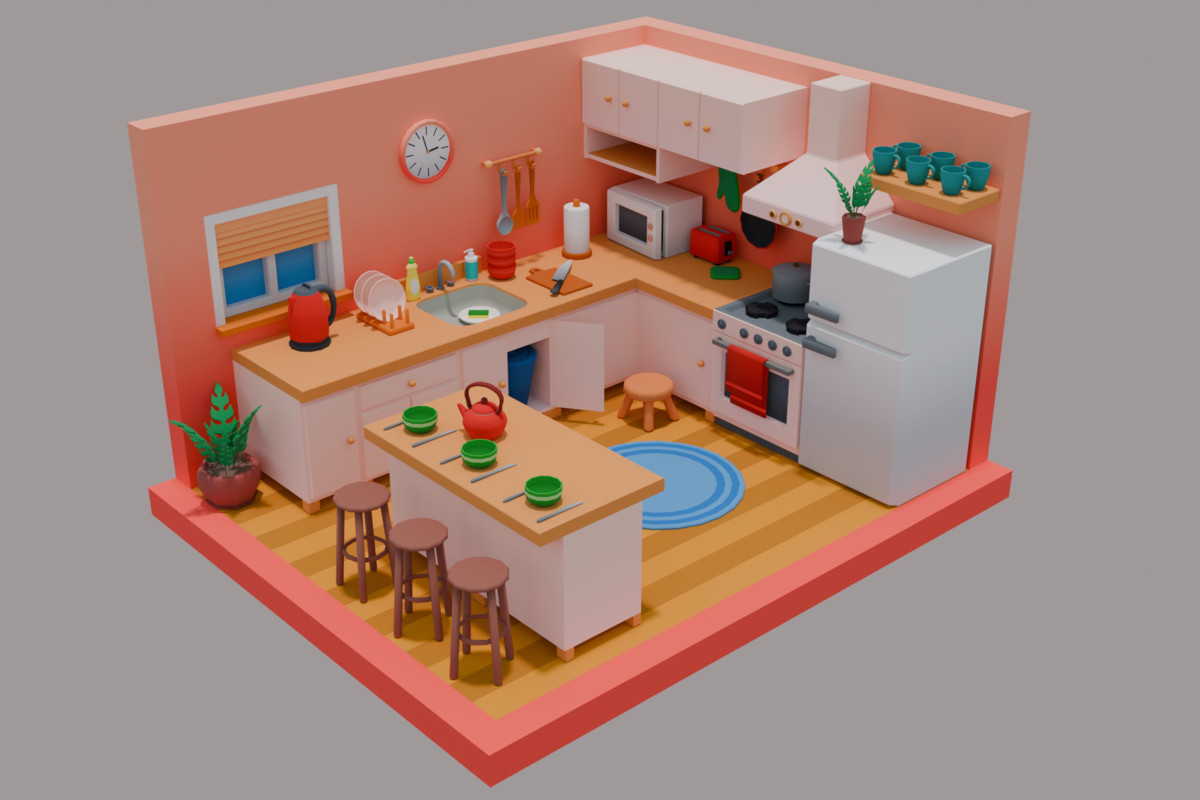 Low Poly Modular Interior Pack