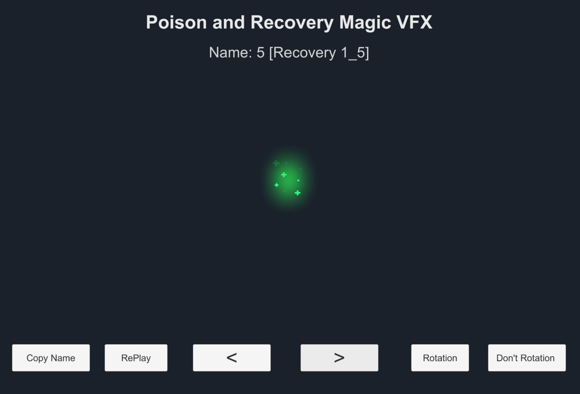 Poison and Recovery Magic VFX