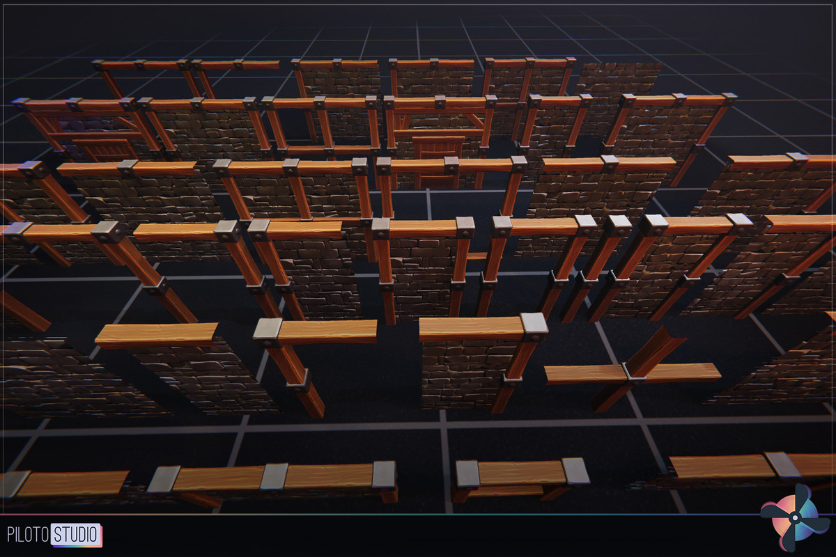 Mega Stylized PBR Environment Pack +500 Assets - Modular Houses, Water Shader