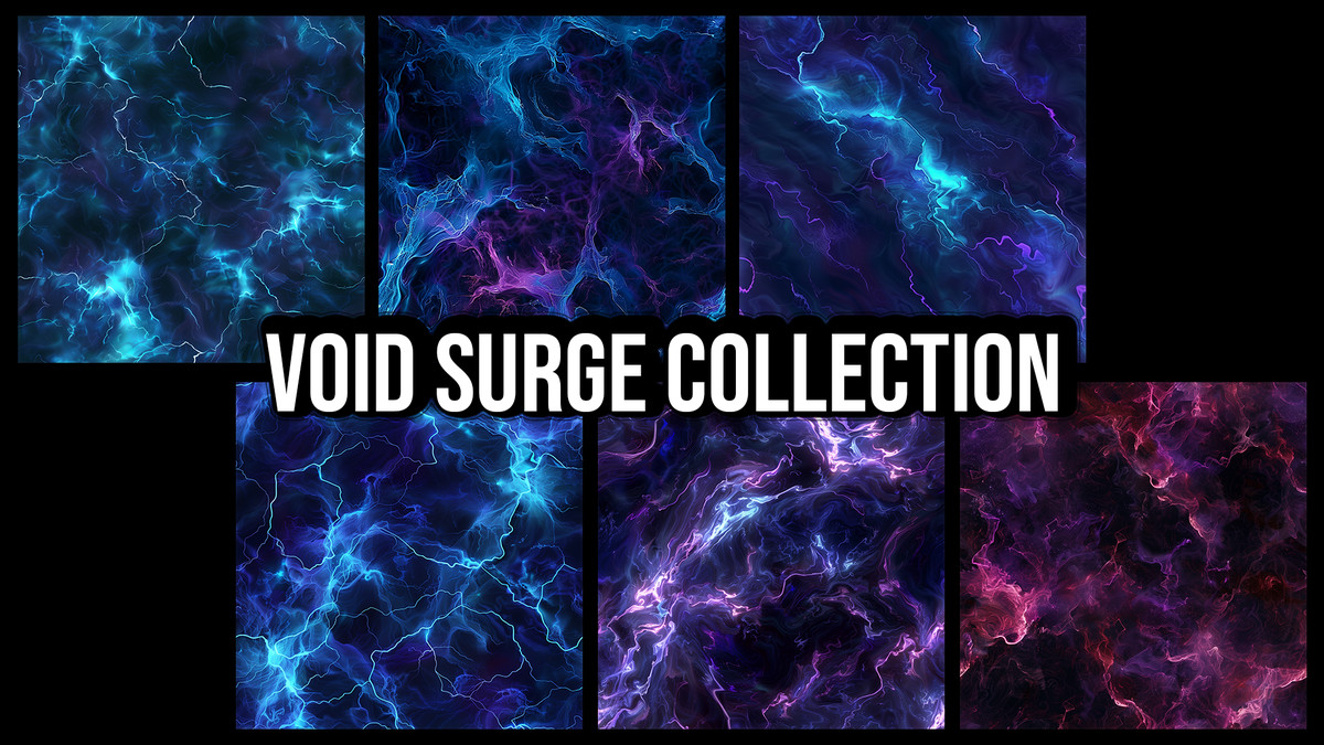 Magic Energy Seamless Textures – Full Pack (30 Textures, PBR + Emission)