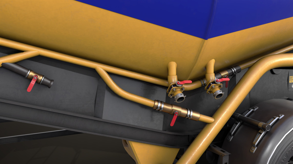 Chassis 06 Cement Trailer 01 Yellow