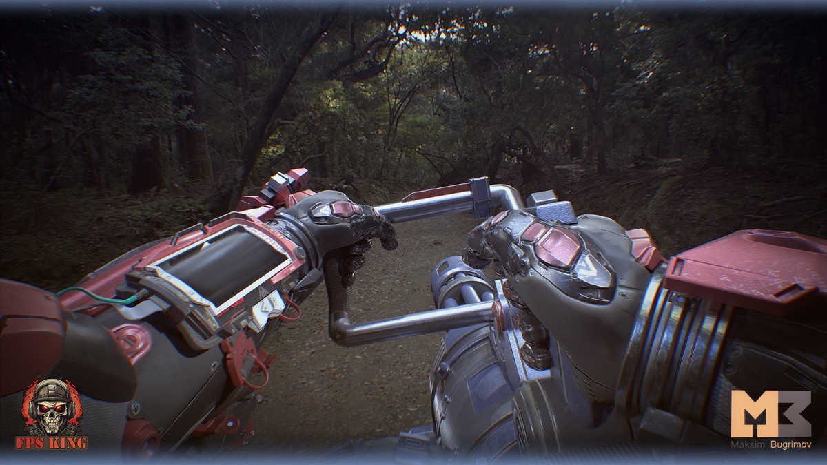 FPS Sci-FI Hands With Gatling