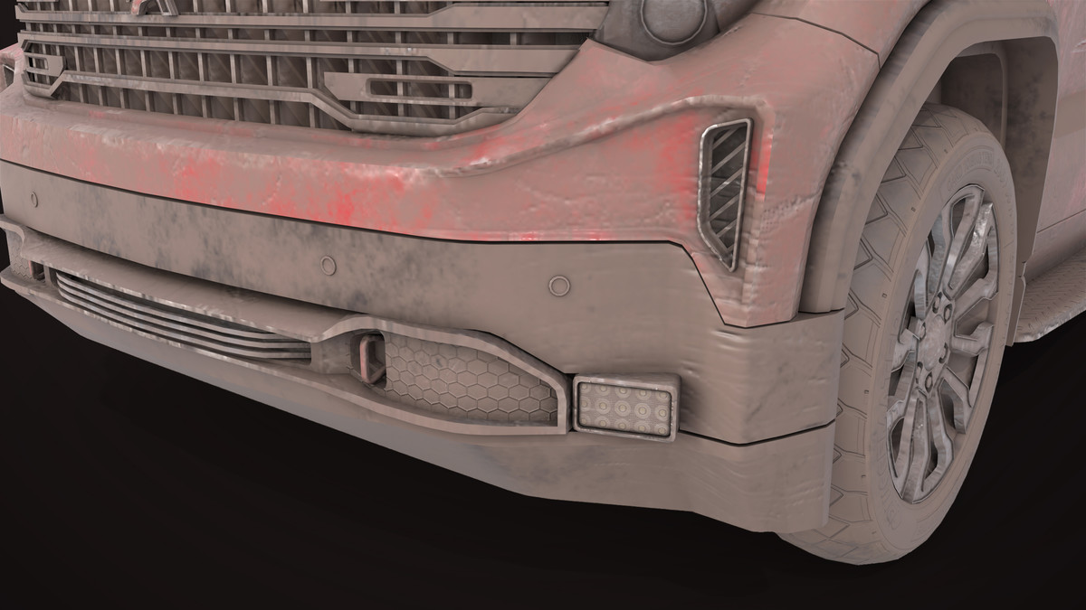 Pickup Truck 02 Red Dusty URP HDRP Textures