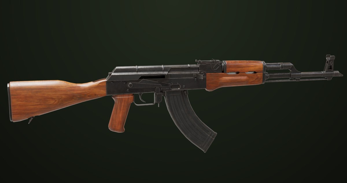 Light Machine Gun 10 Wood URP HDRP Texture