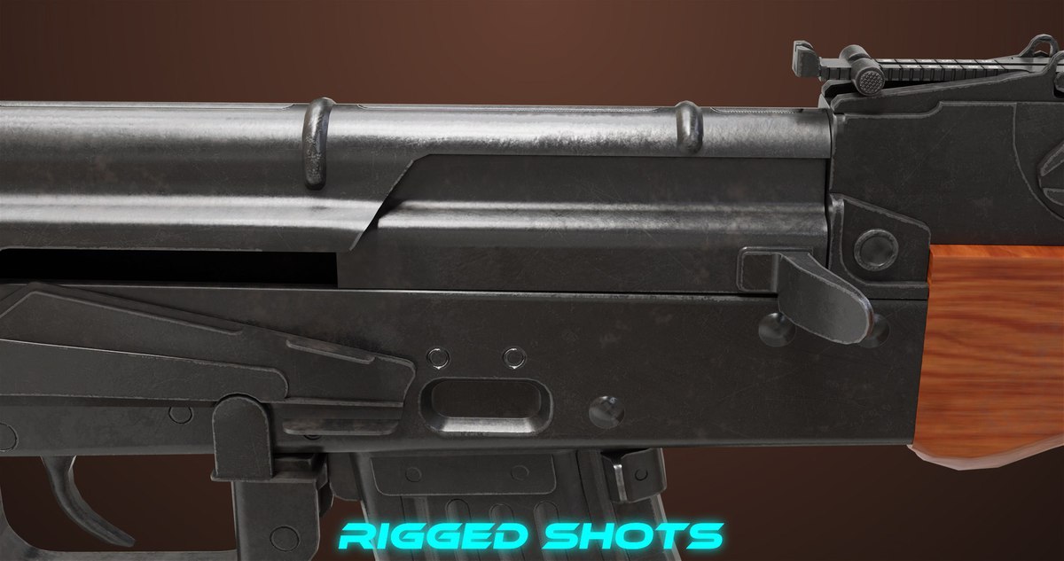 Light Machine Gun 10 Wood URP HDRP Textures