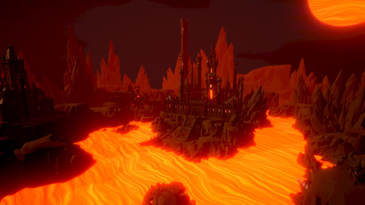 Dark Infernal Fortress - Low Poly