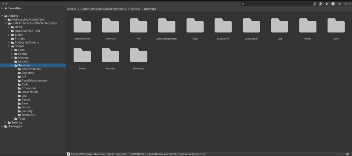 Code Architecture Starter Template