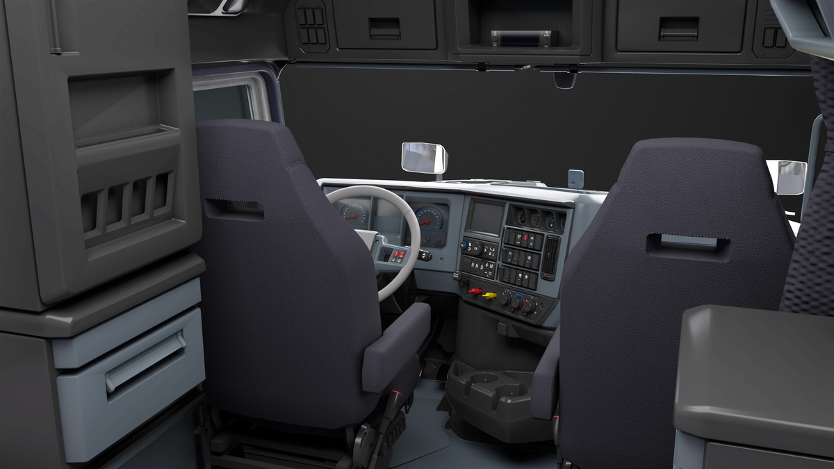 Heavy Truck Chassis 05 White Interior URP HDRP Textures
