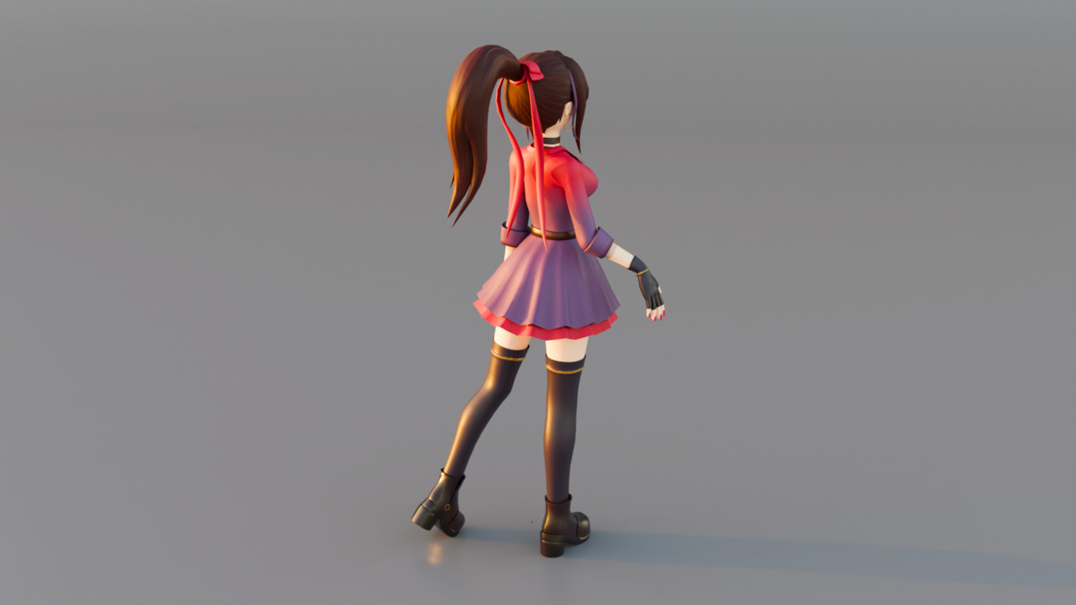 Longtail Girl - Stylized 3D Character
