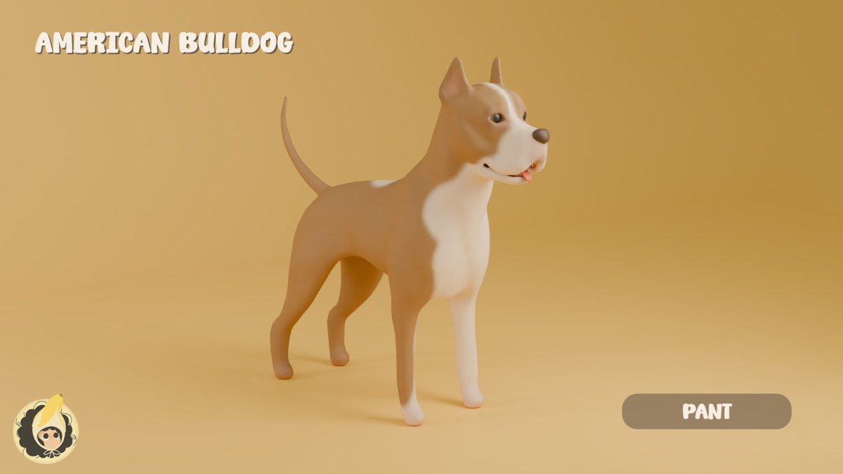 Animated American Bulldog