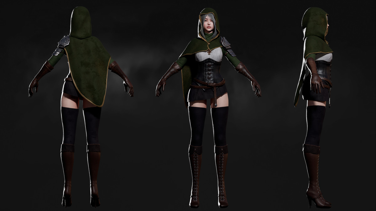 Swordsman Girl - RPG Dark Fantasy Modular Female