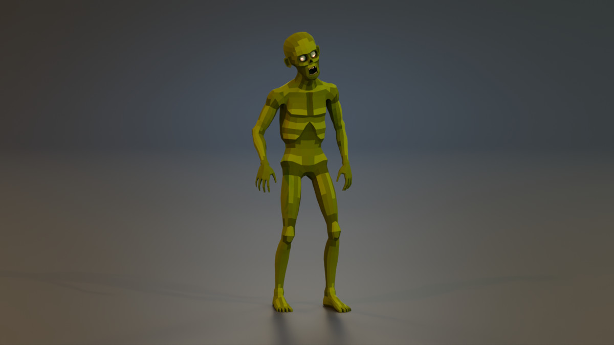 Zombie Low-Poly stylized